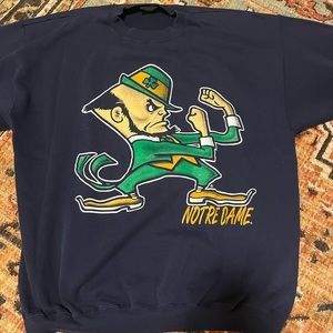 Vintage Savvy Notre Dame Navy Blue Crew Neck XL
